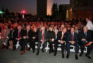 Former Govenor Arnold Schwartzenegger (second from right) attends the Orange County Perfroming Arts Center's renaming ceremony to Segerstrom Center for the Arts @ BroadwayWorld Former Govenor Arnold Schwartzenegger (second from right) attends the Orange County P Photo