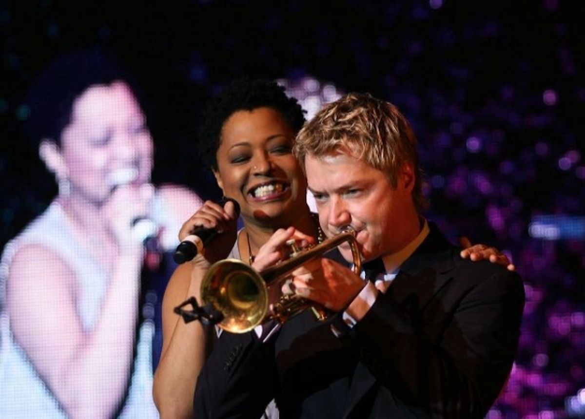  Lisa Fischer (L) and Grammy award winning performer Chris Botti  at 