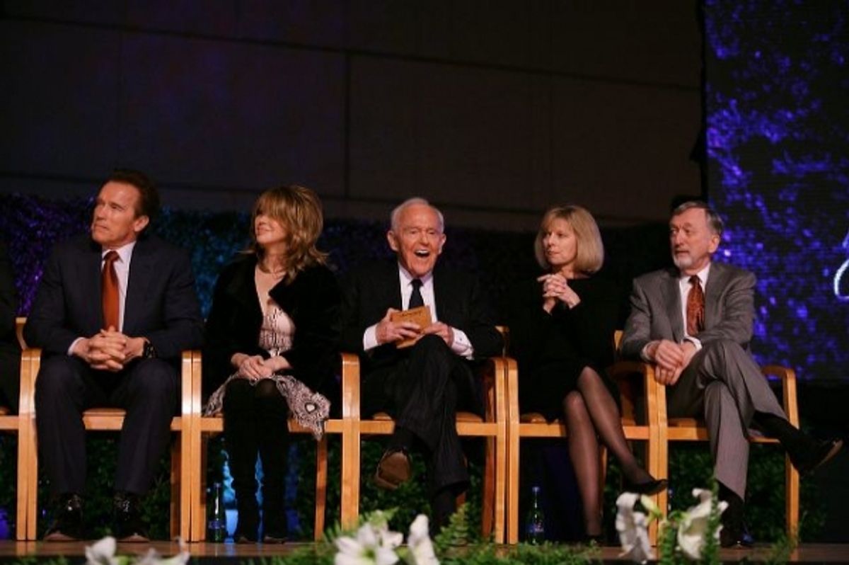 Arnold Schwartzenegger, Elizabeth Segerstrom, Founding Chairman Henry Segerstrom, Sandy Segerstrom Daniels and John Daniels  at 