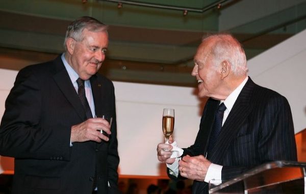Thomas McKernan (L) and Founding Chairman Henry Segerstrom  Photo