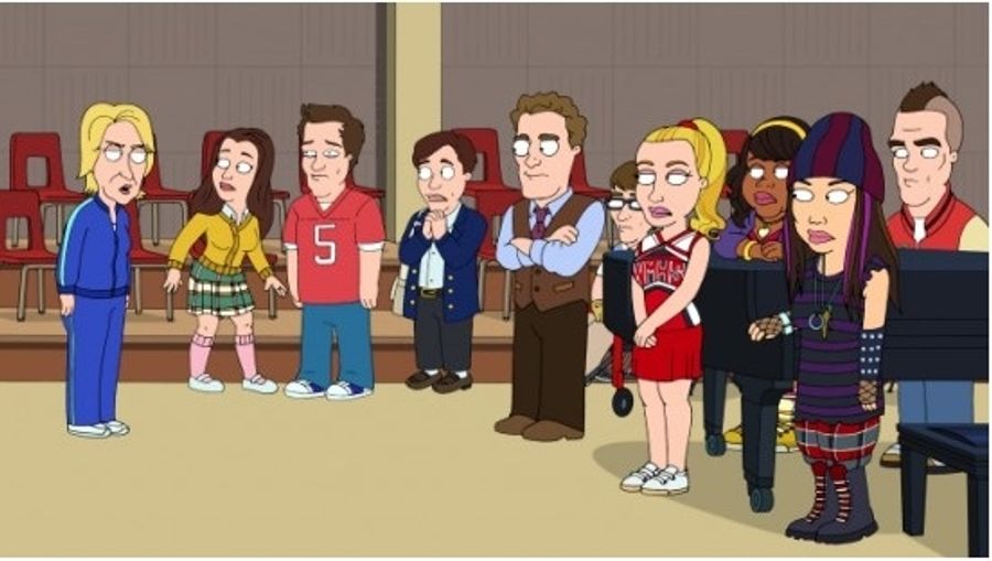 Photo Coverage: First Look at GLEE on 'The Cleveland Show' Image