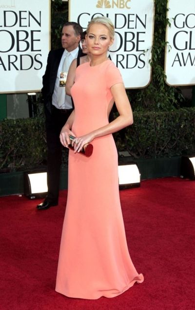 Emma Stone pictured at the 68th Annual Golden Globe Awards held at The Beverly Hilton Photo