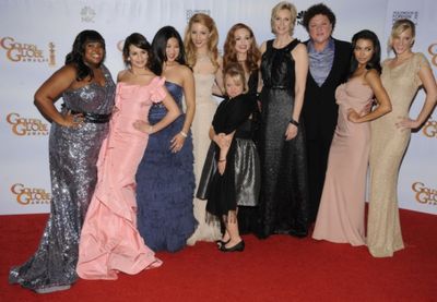GOLDEN GLOBE AWARDS VIEWING PARTY AND POST-SHOW CELEBRATION:  The cast of GLEE (L-R): Photo