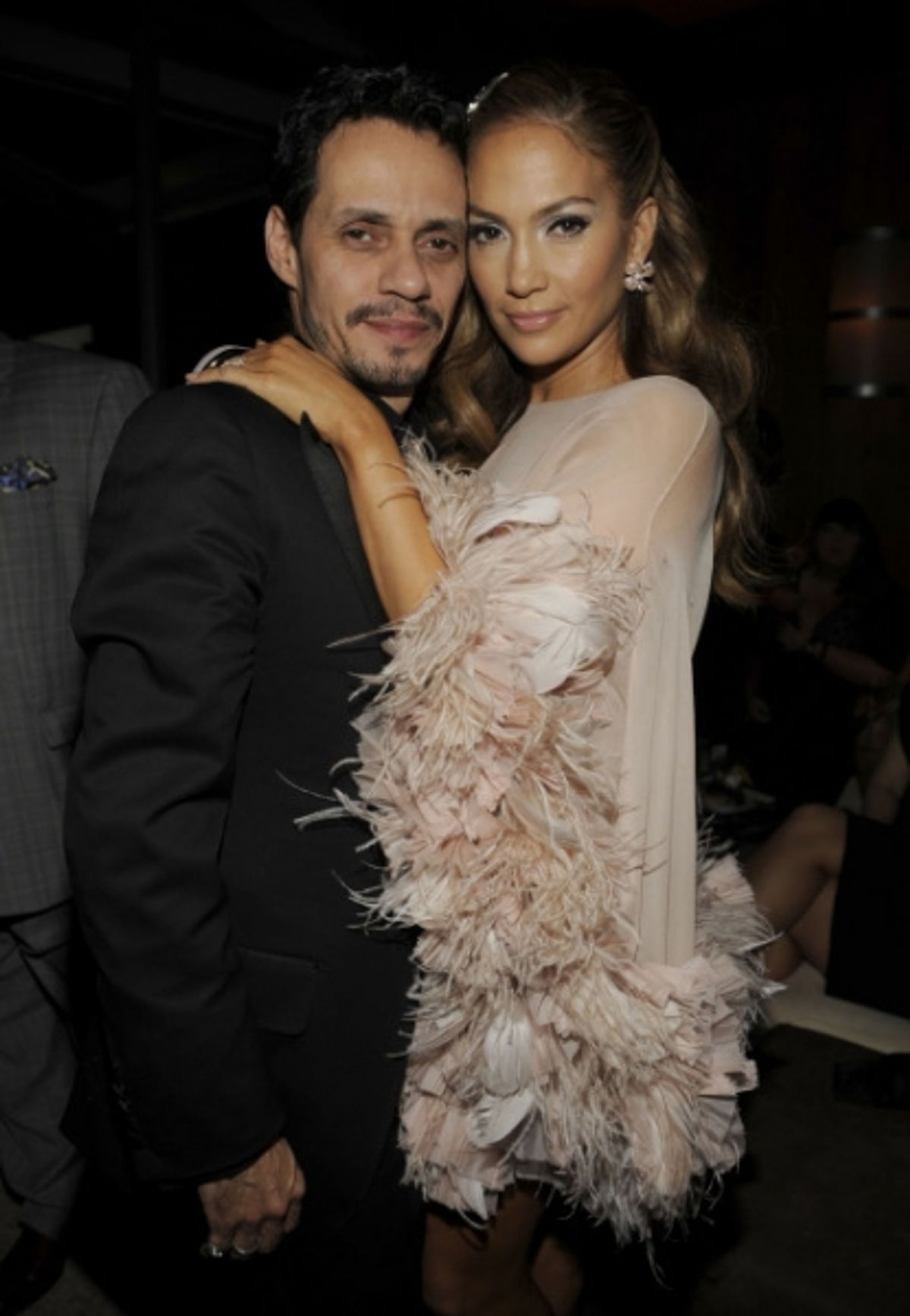 GOLDEN GLOBE AWARDS VIEWING PARTY AND POST-SHOW CELEBRATION: (L-R): Marc Anthony and AMERICAN IDOL's Jennifer Lopez celebrate the Golden Globe Awards at the Beverly Hilton Hotel in Beverly Hills, CA. on Sunday, Jan. 16. Ã‚Â©2011 Fox Broadcasting Co. CR: F at 