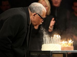 'Driving Miss Daisy' celebrates James Earl Jones' 80th Birthday with Vanessa Redgrave & Boyd Gaines during the Curtain Call at the Golden Theatre in New York City. @ BroadwayWorld 'Driving Miss Daisy' celebrates James Earl Jones' 80th Birthday with Vanessa Redgrav Photo