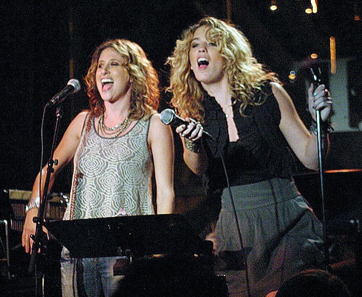 Kacie Sheik and Caissie Levy at 