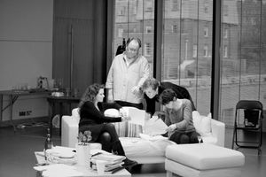 Donna Dent, Owen Roe, Ardal O'Hanlon, and Maura Tierney Photo