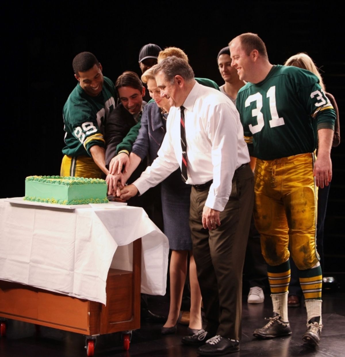 Dan Lauria, Robert Christopher Riley, Judith Light, Bill Dawes, Keith Nobbs, Chris Sullivan with producers    and the cast of  at 