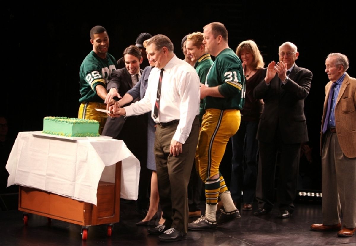 Dan Lauria, Robert Christopher Riley, Judith Light, Bill Dawes, Keith Nobbs, Chris Sullivan with producers    and the cast of  at 