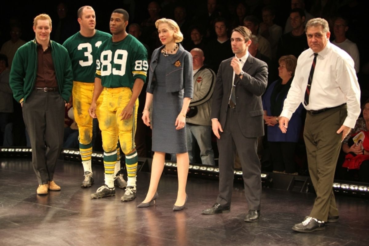 (L-R) Actors Bill Dawes, Chris Sullivan, Robert Christopher Riley, Judith Light, Keith Nobbs & Dan Lauria and the cast of  at 