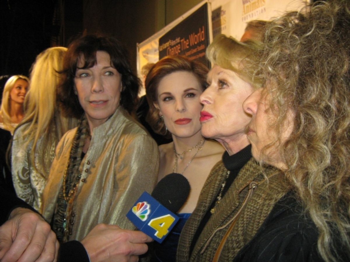 Actresses Lily Tomlin, Kat Kramer, Tippi Hedren and Melya Kaplan at 