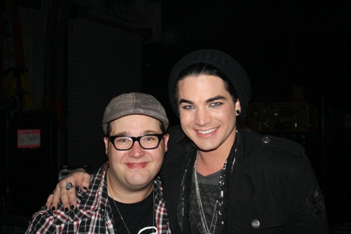 Adam Lambert and HAIR's Josh Lamon Backstage! at 