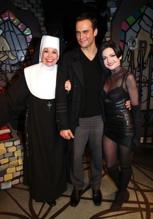 Cheyenne Jackson visits Julie Halston, Alison Fraser & the cast of 'The Divine Sister' Backstage at the SoHo Playhouse in New York City. @ BroadwayWorld Cheyenne Jackson visits Julie Halston, Alison Fraser & the cast of 'The Divine Sister Photo