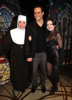 Cheyenne Jackson visits Julie Halston, Alison Fraser & the cast of 'The Divine Sister' Backstage at the SoHo Playhouse in New York City. @ BroadwayWorld Cheyenne Jackson visits Julie Halston, Alison Fraser & the cast of 'The Divine Sister Photo