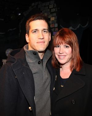 Molly Ringwald & Panio Gianopoulos visits the cast of 'The Divine Sister' Backstage at the SoHo Playhouse in New York City. @ BroadwayWorld Molly Ringwald & Panio Gianopoulos visits the cast of 'The Divine Sister' Backstage a Photo