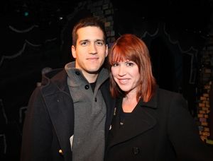Molly Ringwald & Panio Gianopoulos visits the cast of 'The Divine Sister' Backstage at the SoHo Playhouse in New York City. @ BroadwayWorld Molly Ringwald & Panio Gianopoulos visits the cast of 'The Divine Sister' Backstage a Photo