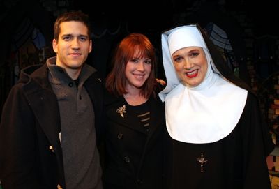 Molly Ringwald & Panio Gianopoulos visit Charles Busch & the cast of 'The Divine Sist Photo