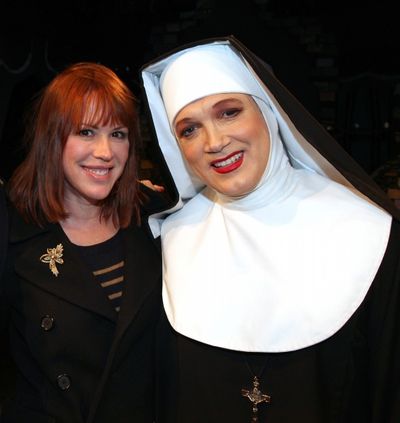 Molly Ringwald visits Charles Busch & the cast of 'The Divine Sister' Backstage at th Photo