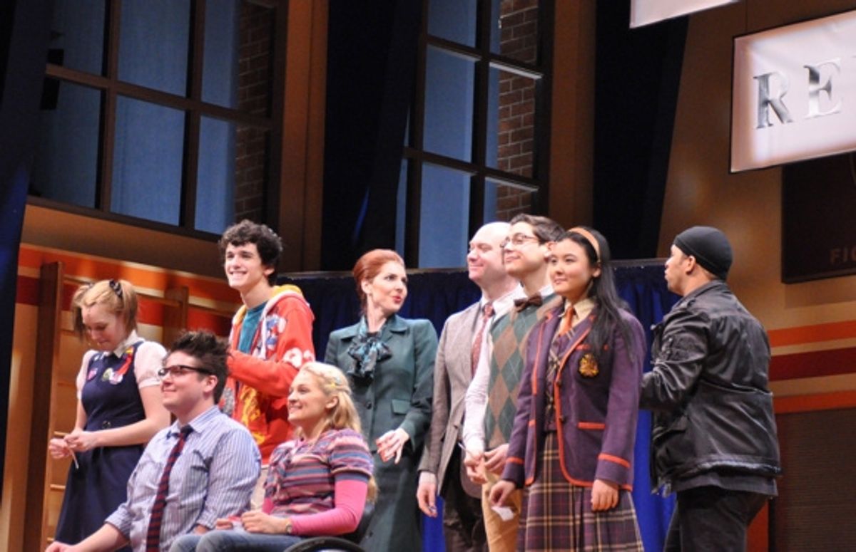 Ephie Aardema, Will Blum, Lyle Colby Mackston, Ali Stroker, Marla Mindelle, David Volin, Brandon Yanez, Olivia Oguma, Jerold E. Solomon at 