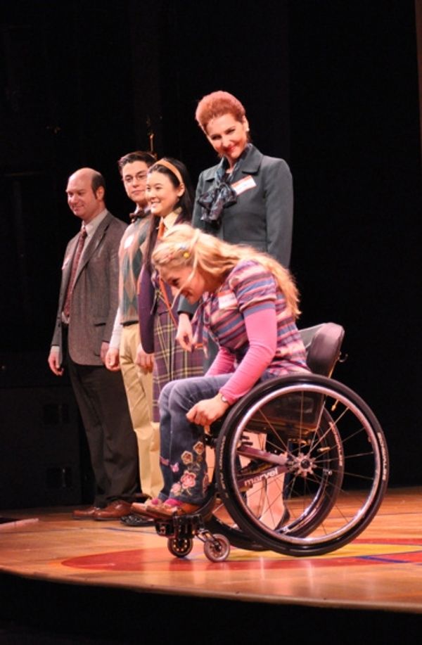 David Volin, Brandon Yanez, Olivia Oguma, Marla Mindelle and Ali Stroker Photo