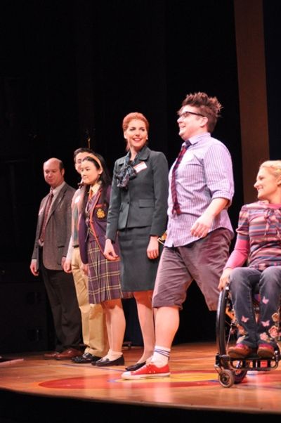 David Volin, Brandon Yanez, Olivia Oguma, Marla Mindelle, Will Blum and Ali Stroker Photo