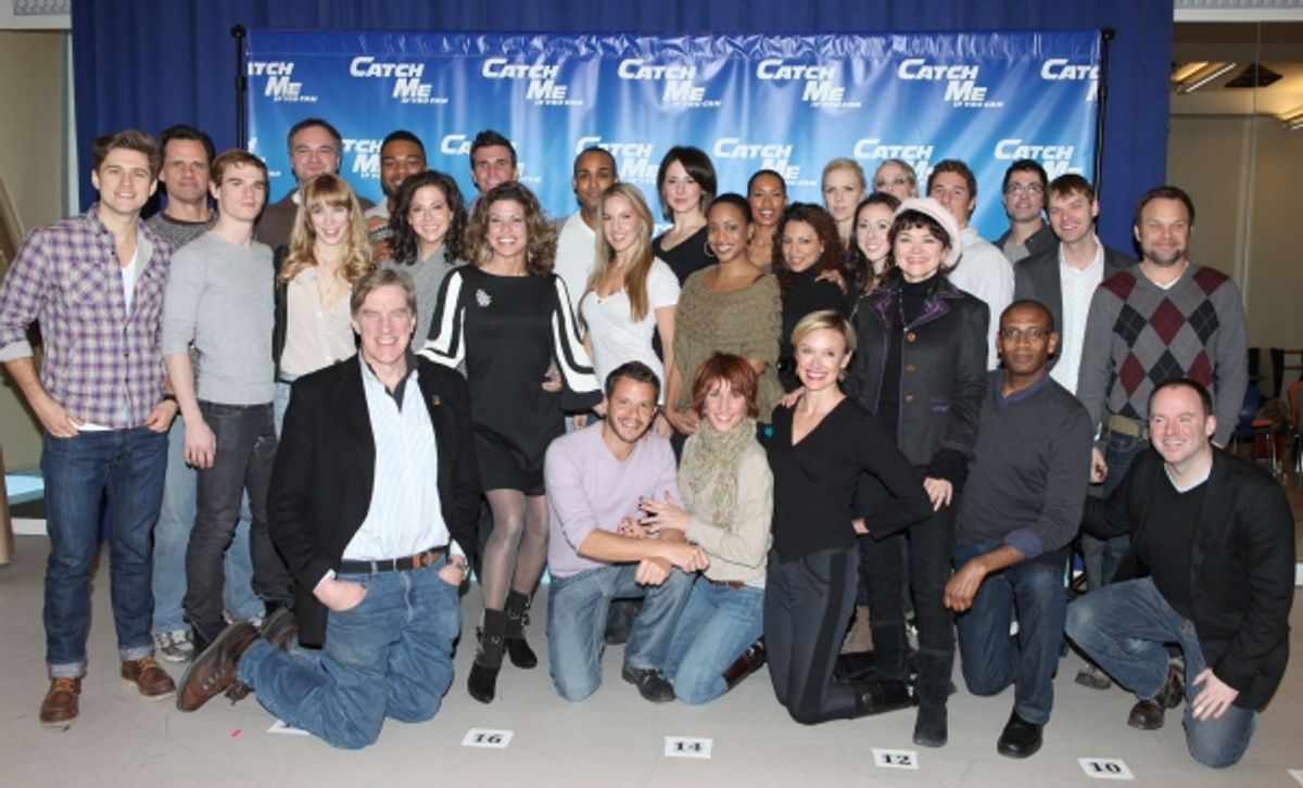 Aaron Tveit attending Meet & Greet for the New Broadway Musical 'Catch Me If You Can' at the 42ns Street Rehearsal Studios in New York City at 