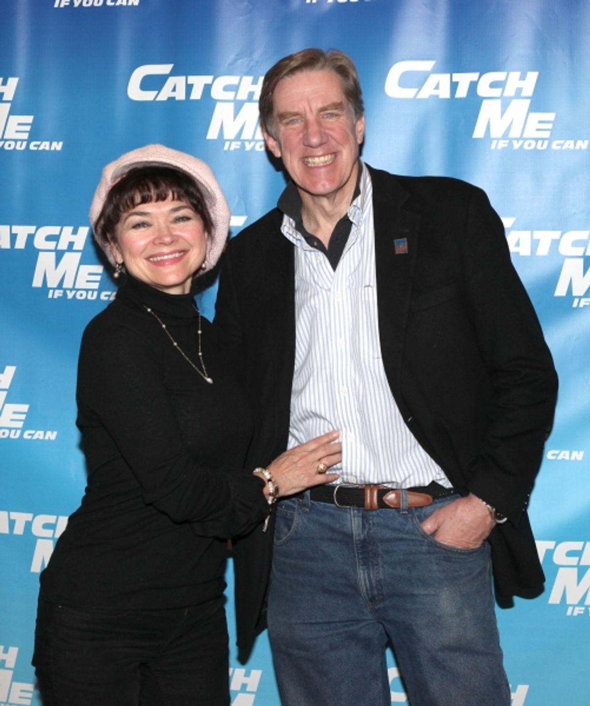 Linda Hart & Nick Wyman attending Meet & Greet for the New Broadway Musical 'Catch Me If You Can'  at the 42ns Street Rehearsal Studios in New York City. at 