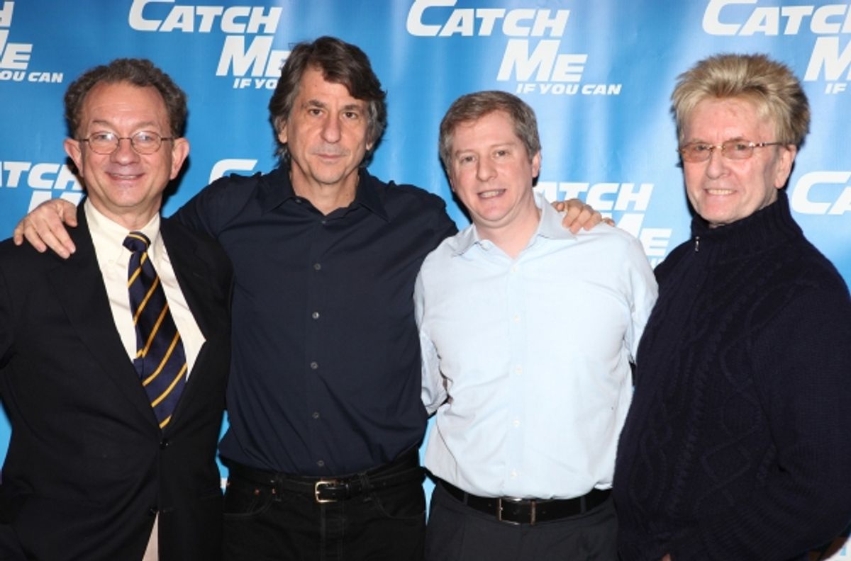William Ivey Long, David Rockwell, Kenneth Posner, Paul Huntley attending Meet & Greet for the New Broadway Musical 'Catch Me If You Can'  at the 42ns Street Rehearsal Studios in New York City. at 