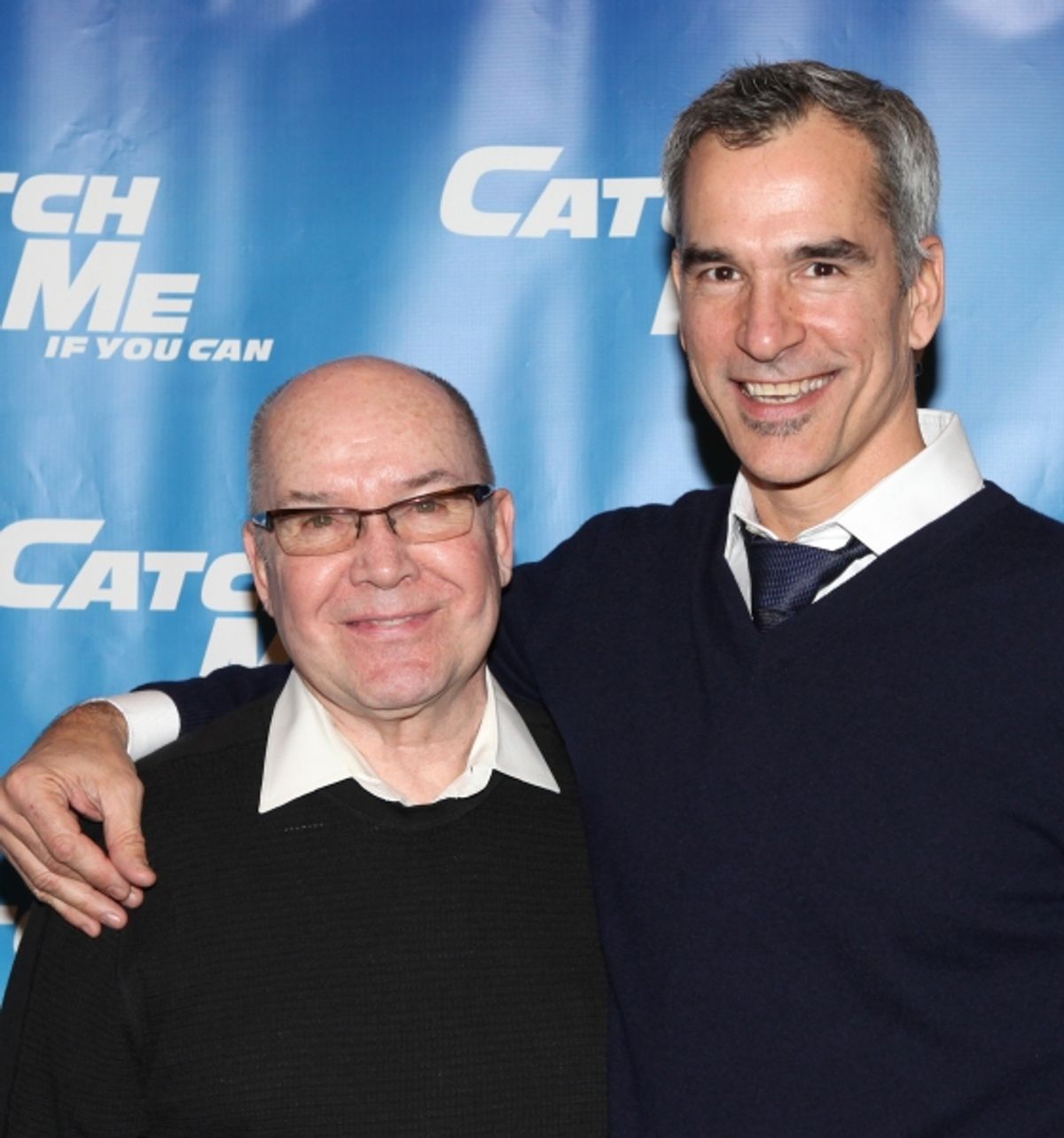 Jack O'Brien & Jerry Mitchell attending Meet & Greet for the New Broadway Musical 'Catch Me If You Can'  at the 42ns Street Rehearsal Studios in New York City. at 