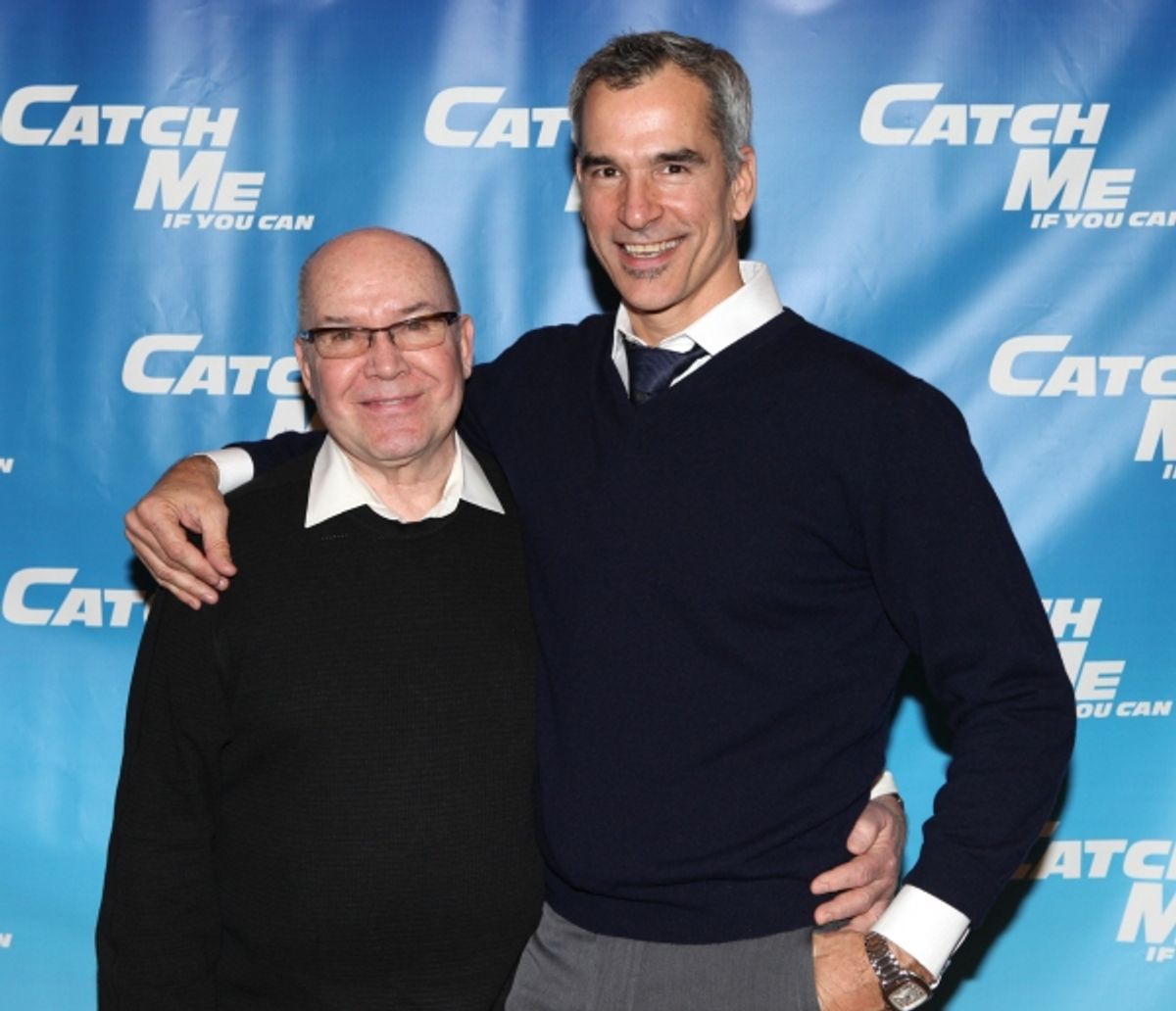 Jack O'Brien & Jerry Mitchell attending Meet & Greet for the New Broadway Musical 'Catch Me If You Can'  at the 42ns Street Rehearsal Studios in New York City. at 