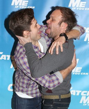 Aaron Tveit & Norbert Leo Butz attending Meet & Greet for the New Broadway Musical 'Catch Me If You Can' at the 42ns Street Rehearsal Studios in New York City. @ BroadwayWorld Aaron Tveit & Norbert Leo Butz attending Meet & Greet for the New Broadway Musical 'C Photo