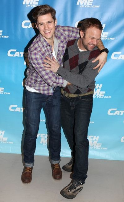 Aaron Tveit & Norbert Leo Butz attending Meet & Greet for the New Broadway Musical 'C Photo