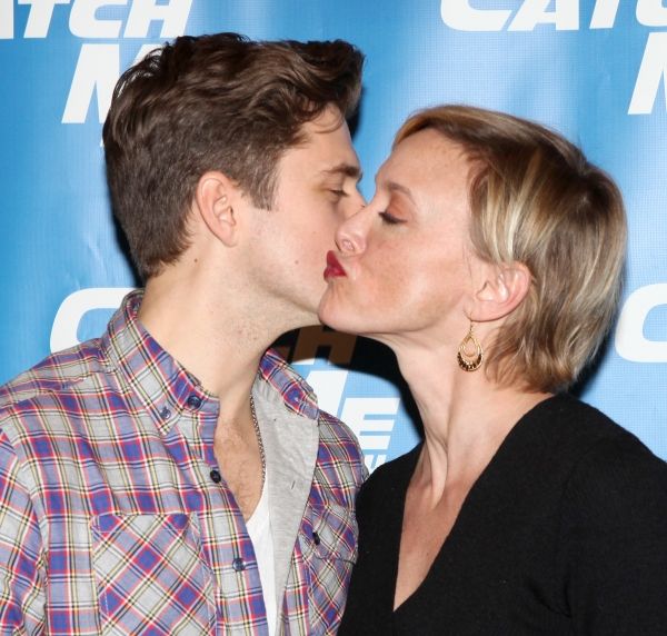 Aaron Tveit & Rachel de Benedet attending Meet & Greet for the New Broadway Musical ' Photo