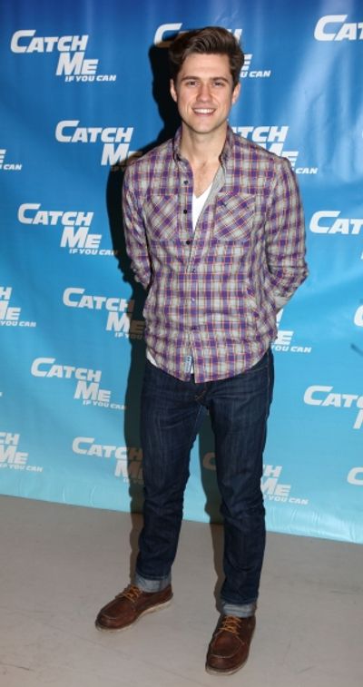 Aaron Tveit attending Meet & Greet for the New Broadway Musical 'Catch Me If You Can' Photo