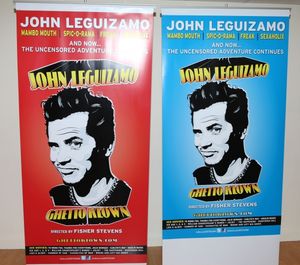 John Leguizamo and Director Fisher Stevens attend Broadway's 'Ghetto Klown' Meet & Gr Photo