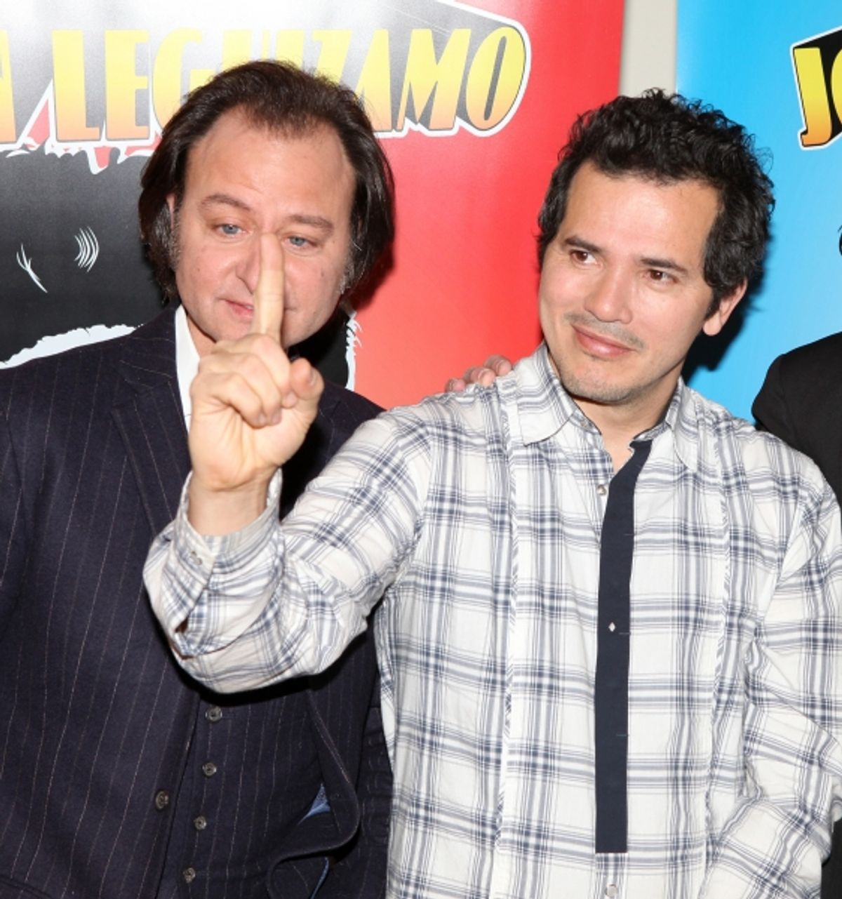 John Leguizamo and Director Fisher Stevens attend Broadway's 'Ghetto Klown' Meet & Greet in New York City at 