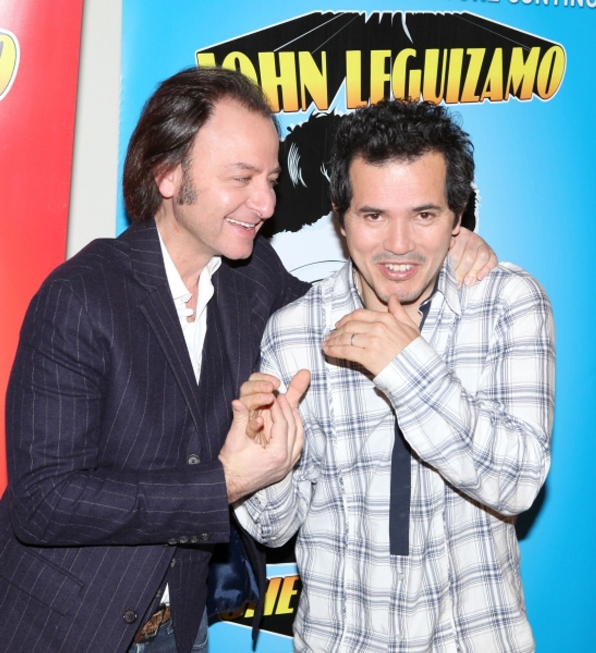 John Leguizamo and Director Fisher Stevens attend Broadway's 'Ghetto Klown' Meet & Greet in New York City at 