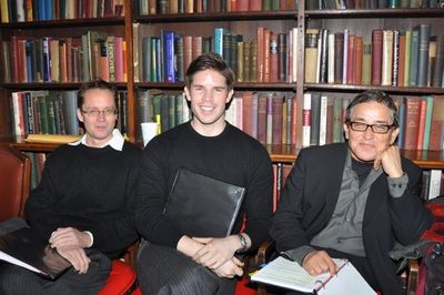 Michael Riedel, Frank DiLella and Patrick Pacheco Photo