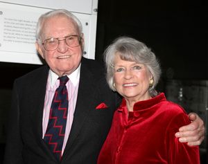 Lewis B. Cullman and wife Louise Hirschfeld Cullman attends the reception and unveili Photo