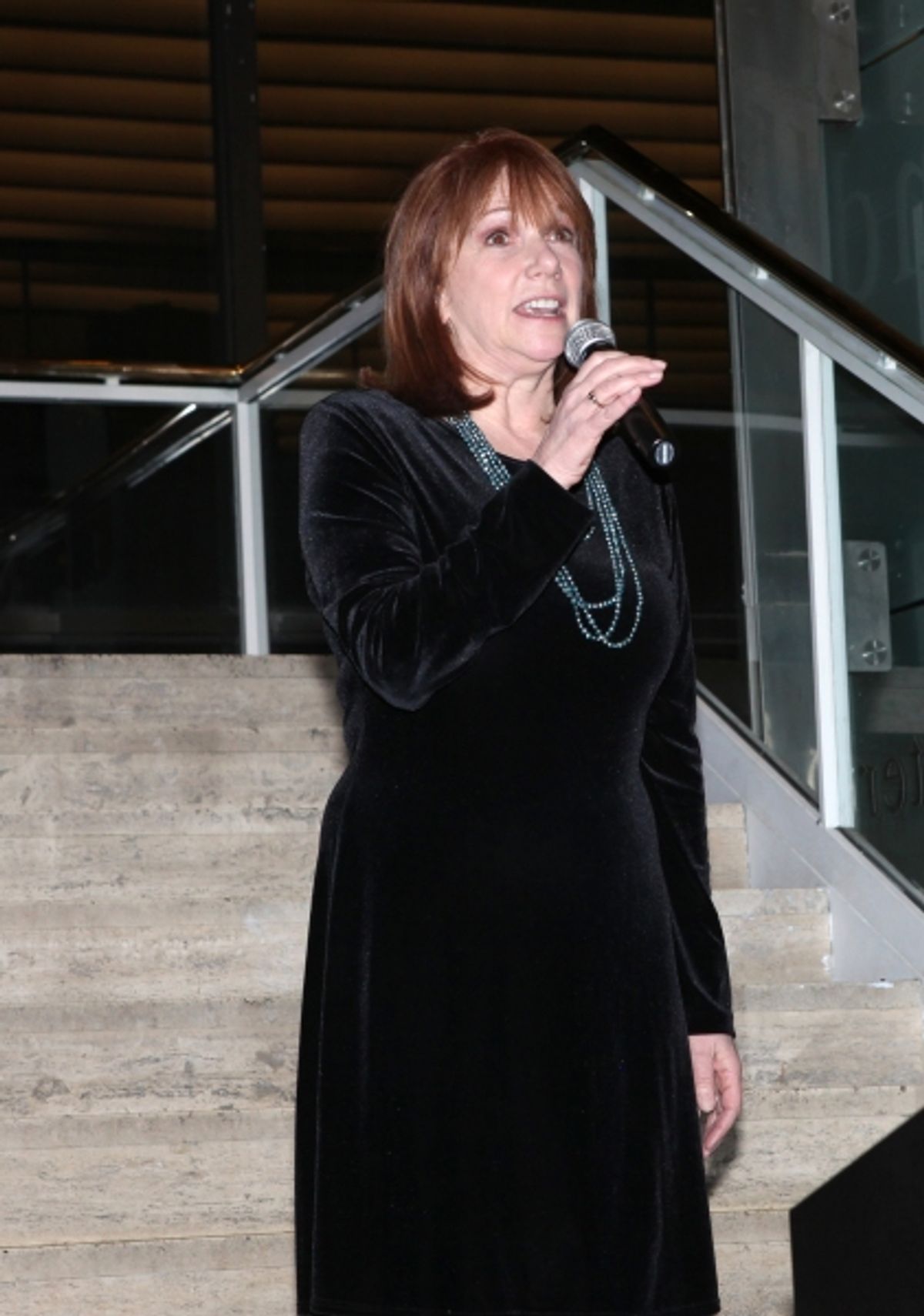 Jacqueline Z. Davis attends the reception and unveiling for the Al Hirschfeld permanent installation at The New York Public Library for Performing Arts in New York City. at 