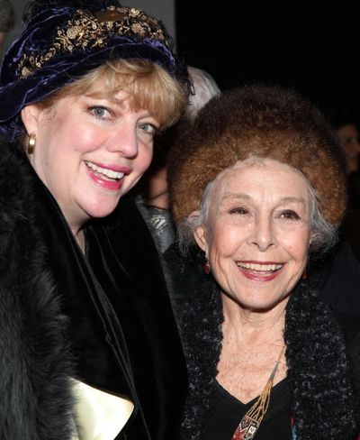 KT Sullivan & Marge Champion attends the reception and unveiling for the Al Hirschfel Photo