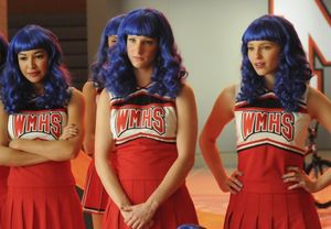 Santana (Naya Rivera, L), Brittany (Heather Morris, C) and Quinn (Dianna Agron, R) Photo