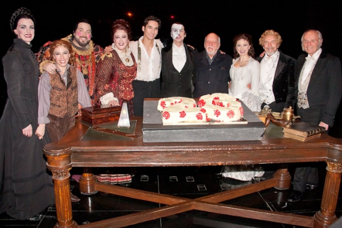 Harold Prince with the cast of The Phantom of the Opera at 