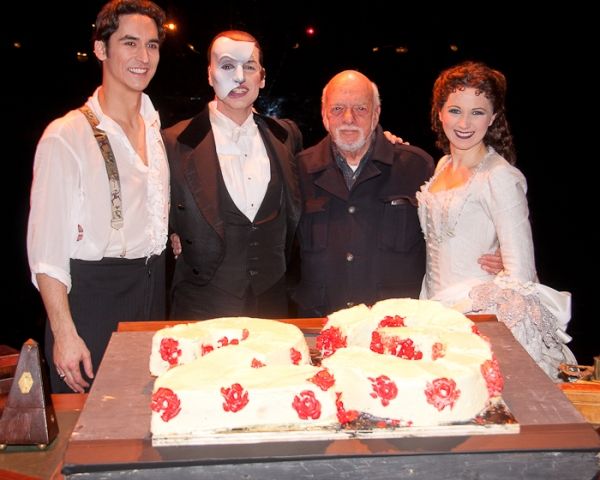 Sean MacLaughlin, Hugh Panaro, Harold Prince, and Sara Jean Ford Photo