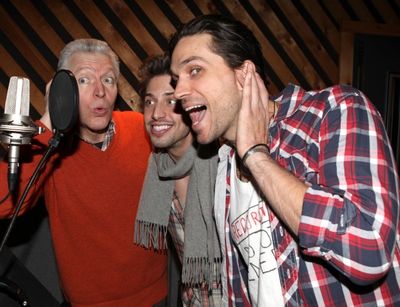 Tony Sheldon & Nick Adams & Will Swenson attending the Broadway Original Cast Recordi Photo