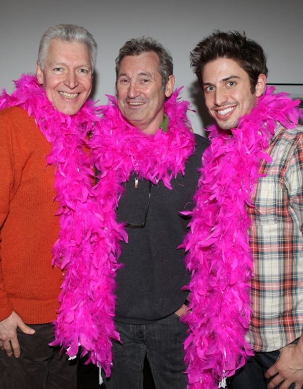 Tony Sheldon & Garry McQuinn & Nick Adams attending the Broadway Original Cast Record Photo