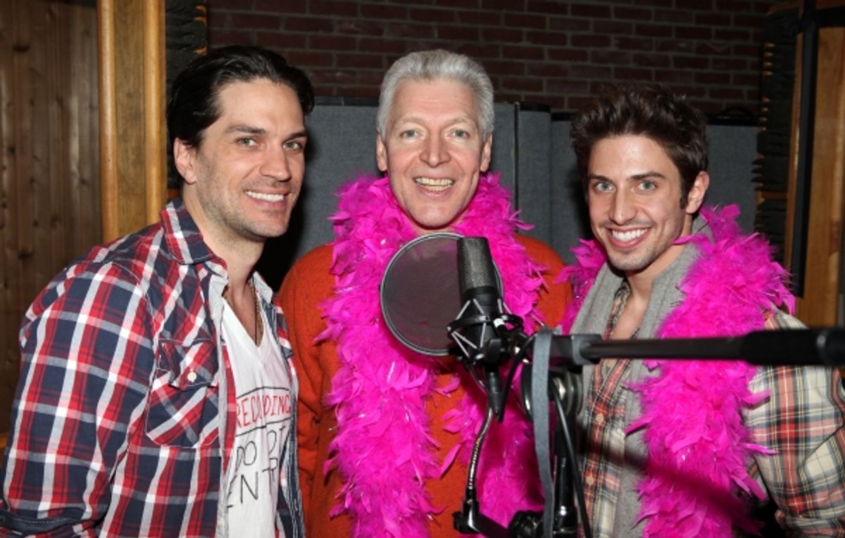 Will Swenson &amp; Tony Sheldon &amp; Nick Adams attending the Broadway Original Cast Recording of &#039;Priscilla Queen Of The Desert - The Musical&#039;  in New York City. at 
