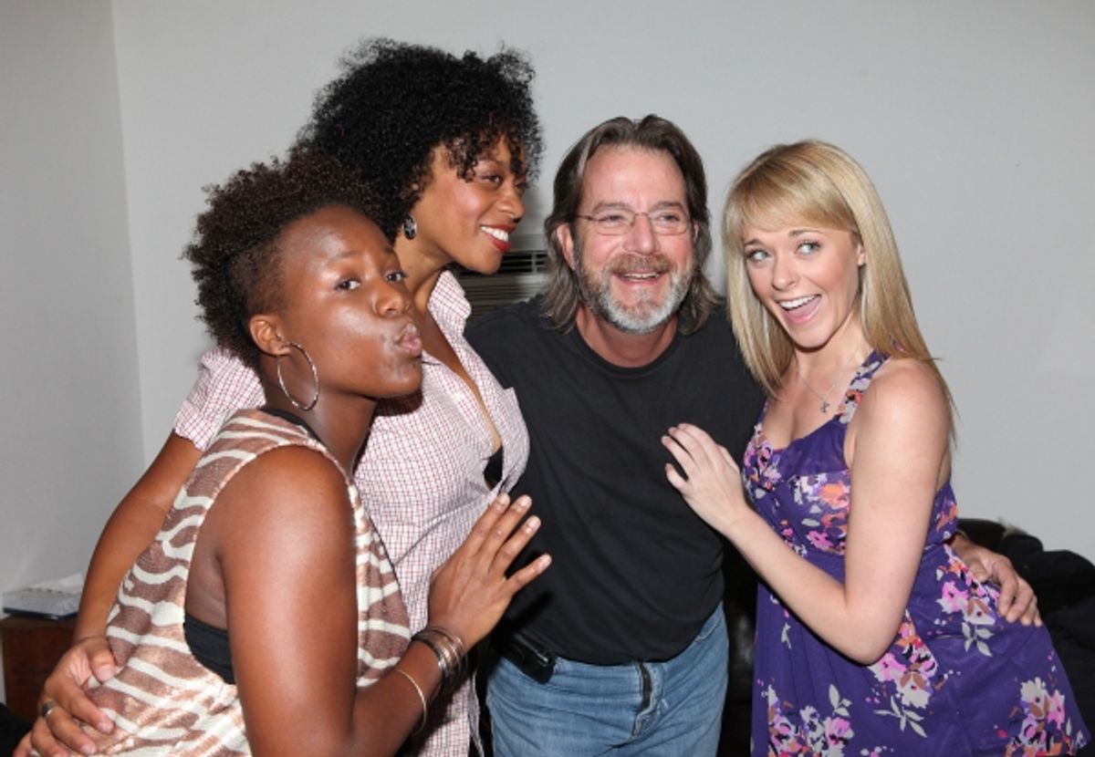 Anastacia McCleskey  & Jacqueline B. Arnold & C. David Johnson & Ashley Spencer attending the Broadway Original Cast Recording of 'Priscilla Queen Of The Desert - The Musical'  in New York City. at 