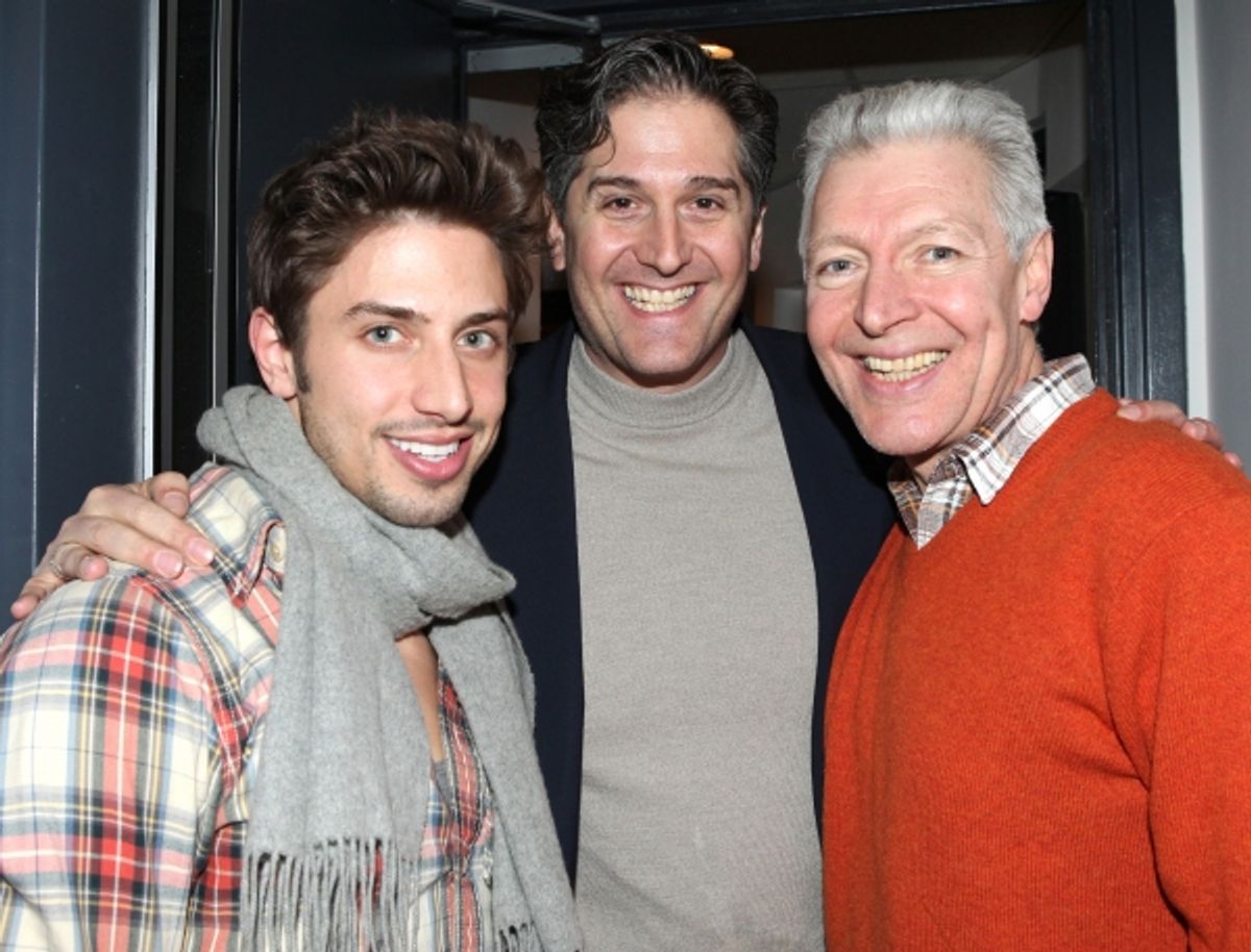 Nick Adams, Nick Scandalios & Tony Sheldon attending the Broadway Original Cast Recording of 'Priscilla Queen Of The Desert - The Musical'  in New York City. at 