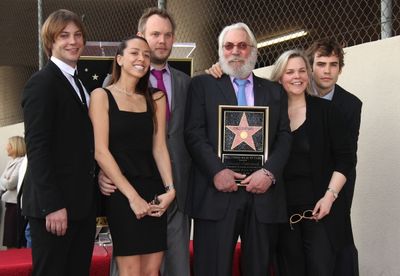 Walk of Fame Honors Donald Sutherland with a star in Hollywood, here he poses with fa Photo
